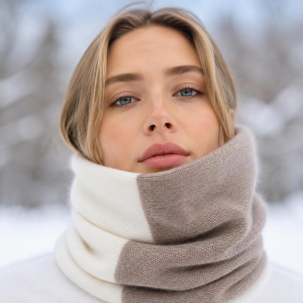 Infinity Scarf Knit - Miękka, kolorowa, elastyczna chusta na szyję