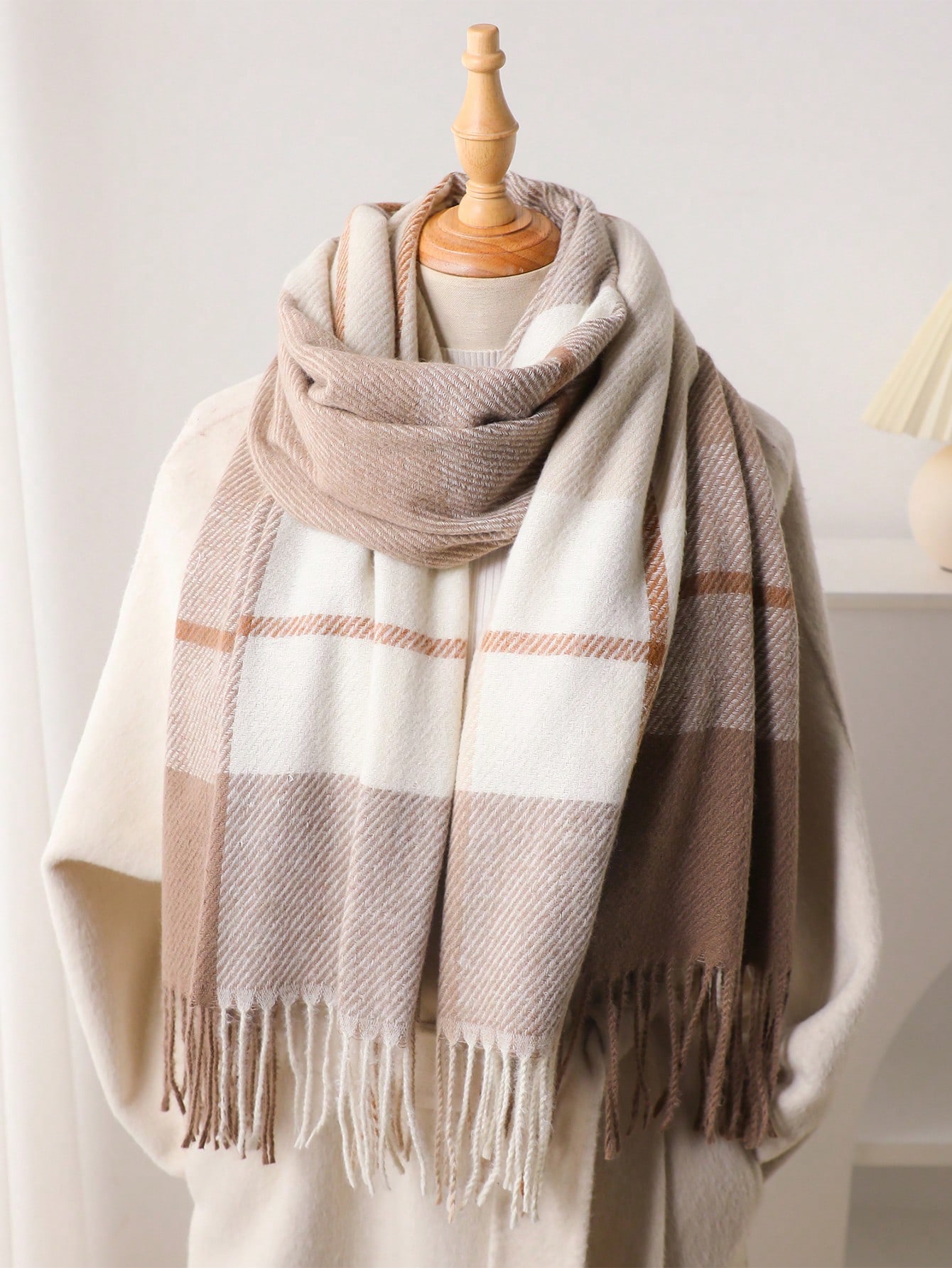 Infinity Scarf Knit - 1 szt. Damska zimowa chusta w