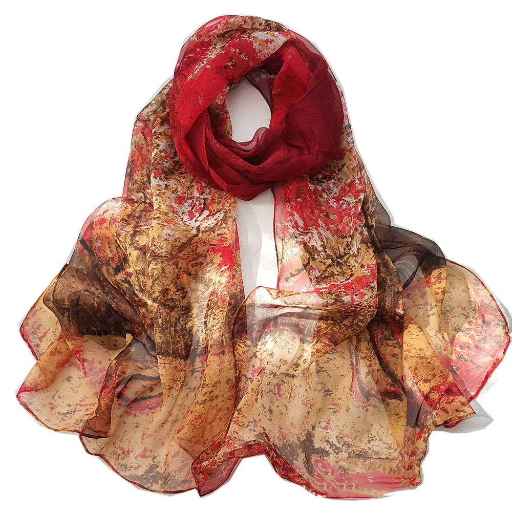 Face Scarf Mask - Nowe modne drzewo z szyfonu jedwabiste