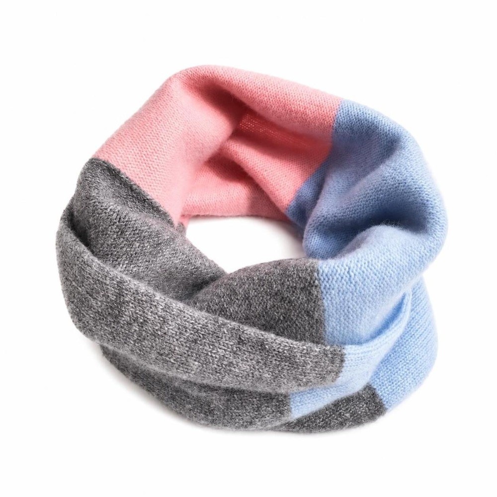 Infinity Scarf Knit - Miękki, wielokolorowy szalik typu infinity, dzianinowy,